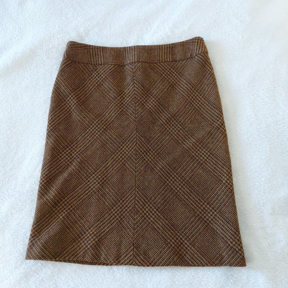 Vintage MaxMara Wool Alpaca Plaid Skirt - Picture 9 of 15